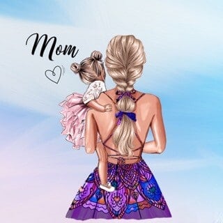 XL PANELA mama + hči -viola oblekica