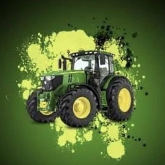 PANELA traktor na zeleni